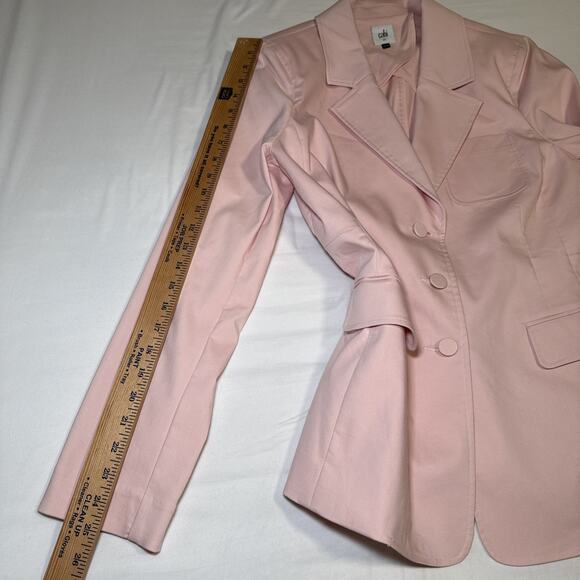 CAbi Womens Size 10 Grace Pink Blazer Mid Length Structured 3 Button Jacket NWOT - Picture 7 of 16